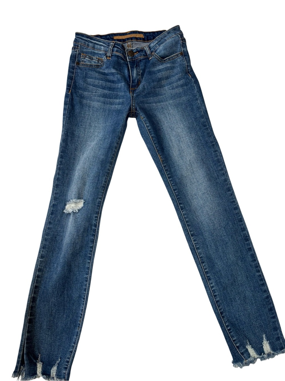 Joe's Jeans Girls Jeans, Straight, Distressed Hem, 14, Kids Blue Denim